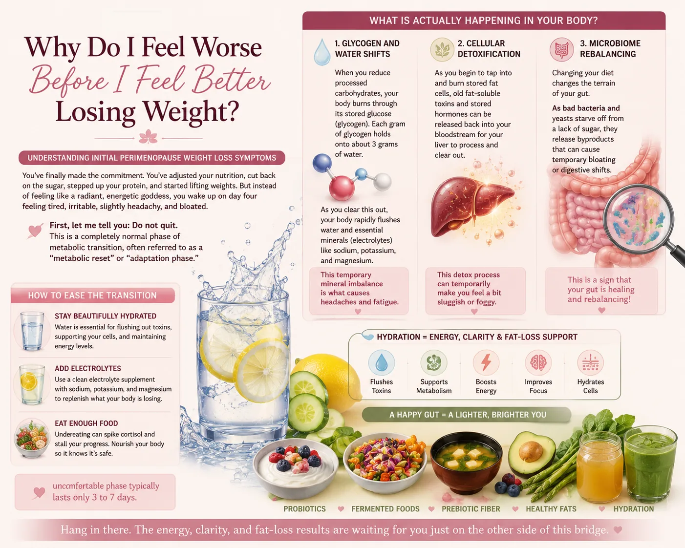 Understanding the adaptation phase when starting a new weight loss plan in perimenopause
