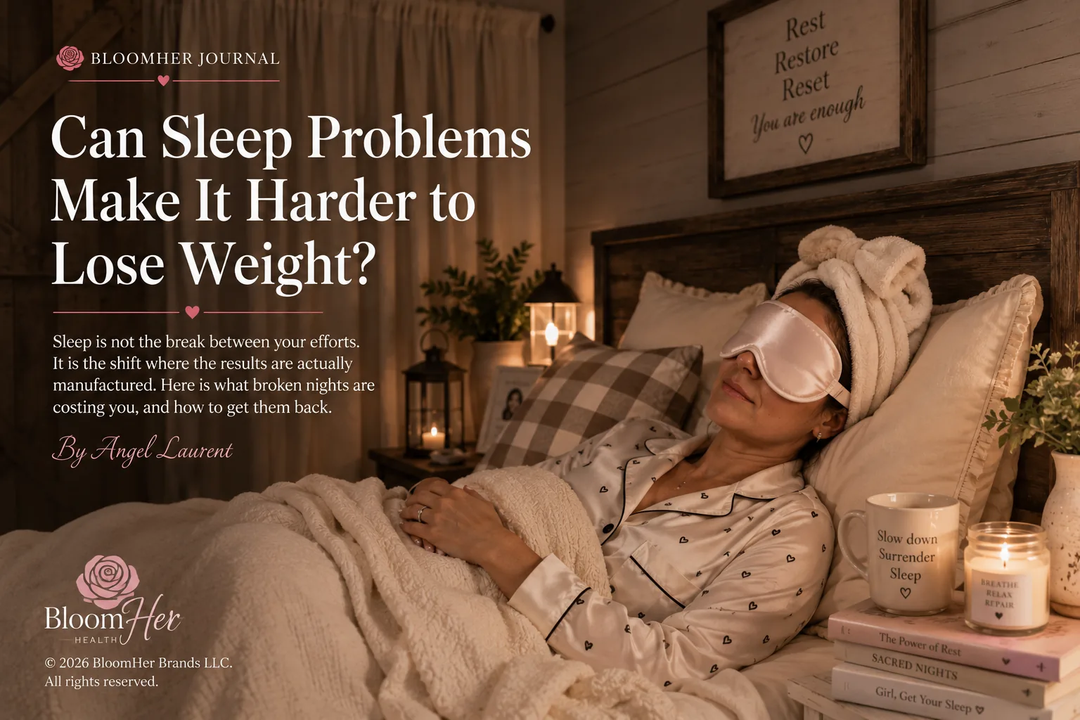 Woman repairing her sleep as the foundation of her perimenopause weight loss
